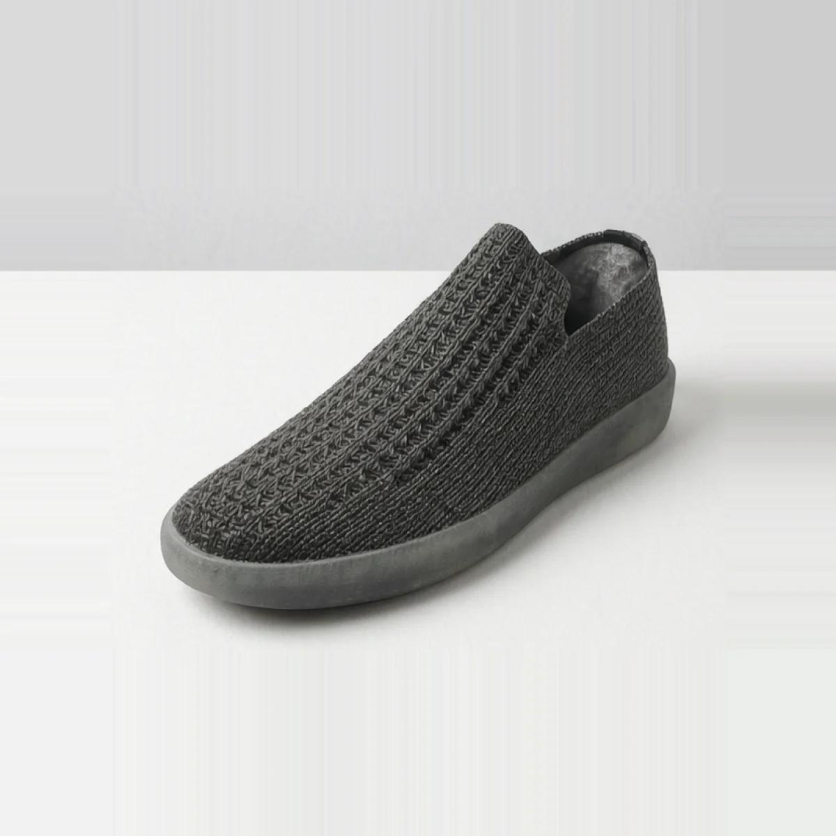 Dark Gray Woven Boat Shoe