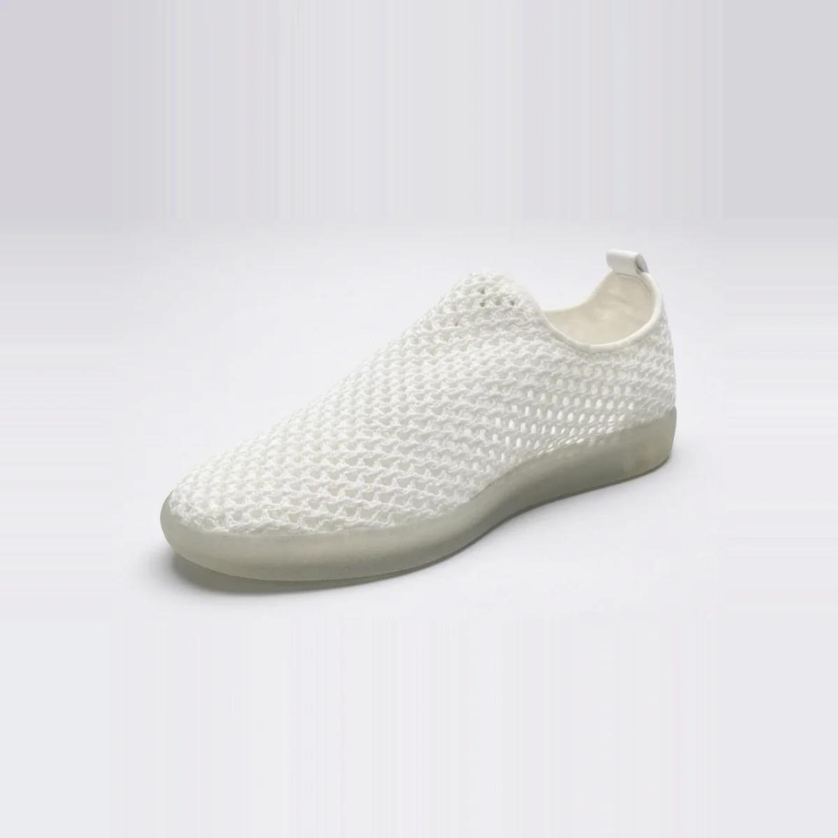 White Knit Sock Slip-On