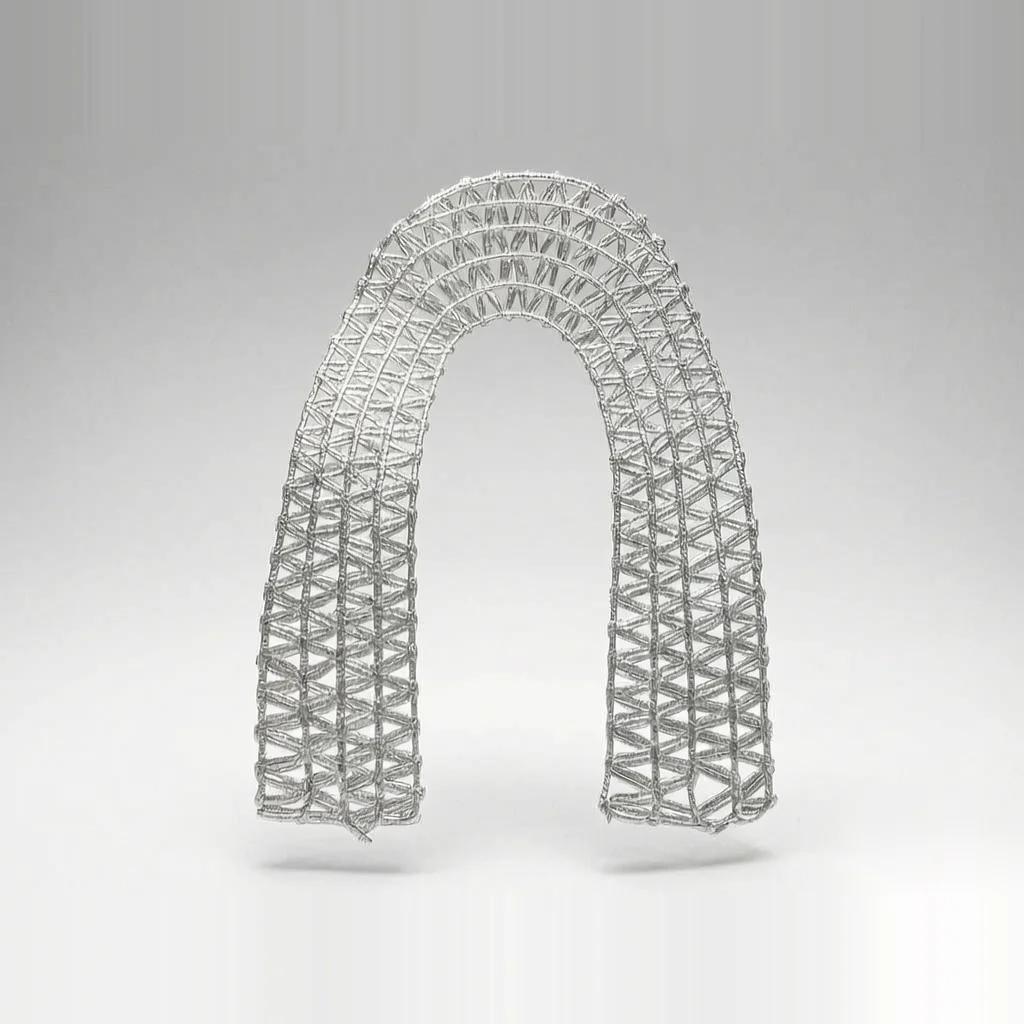 Silver Metal Mesh Upper