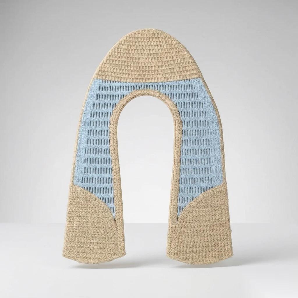 Beige-Blue Breathable Upper