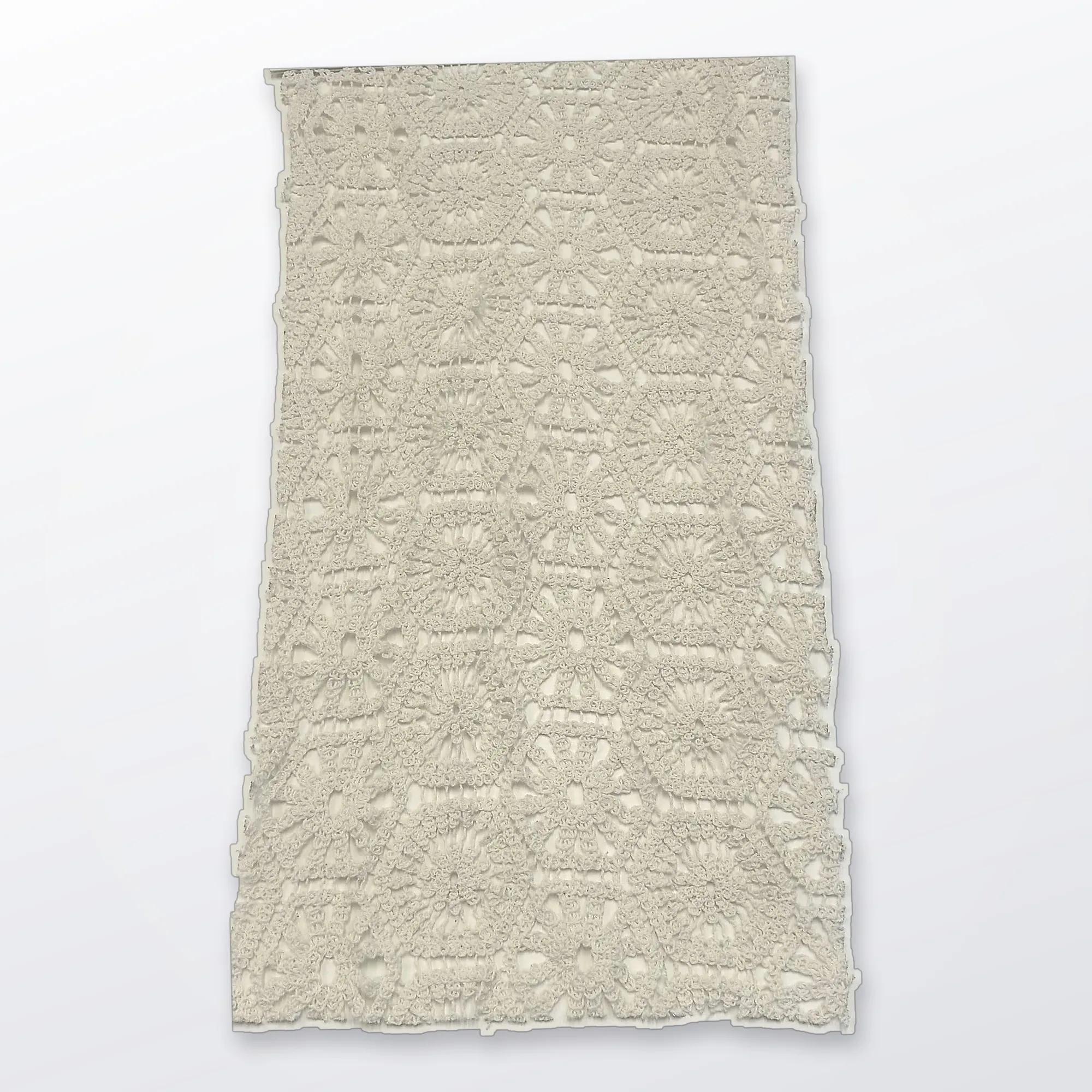 Tela Jacquard Cuadrada Blanco Hueso