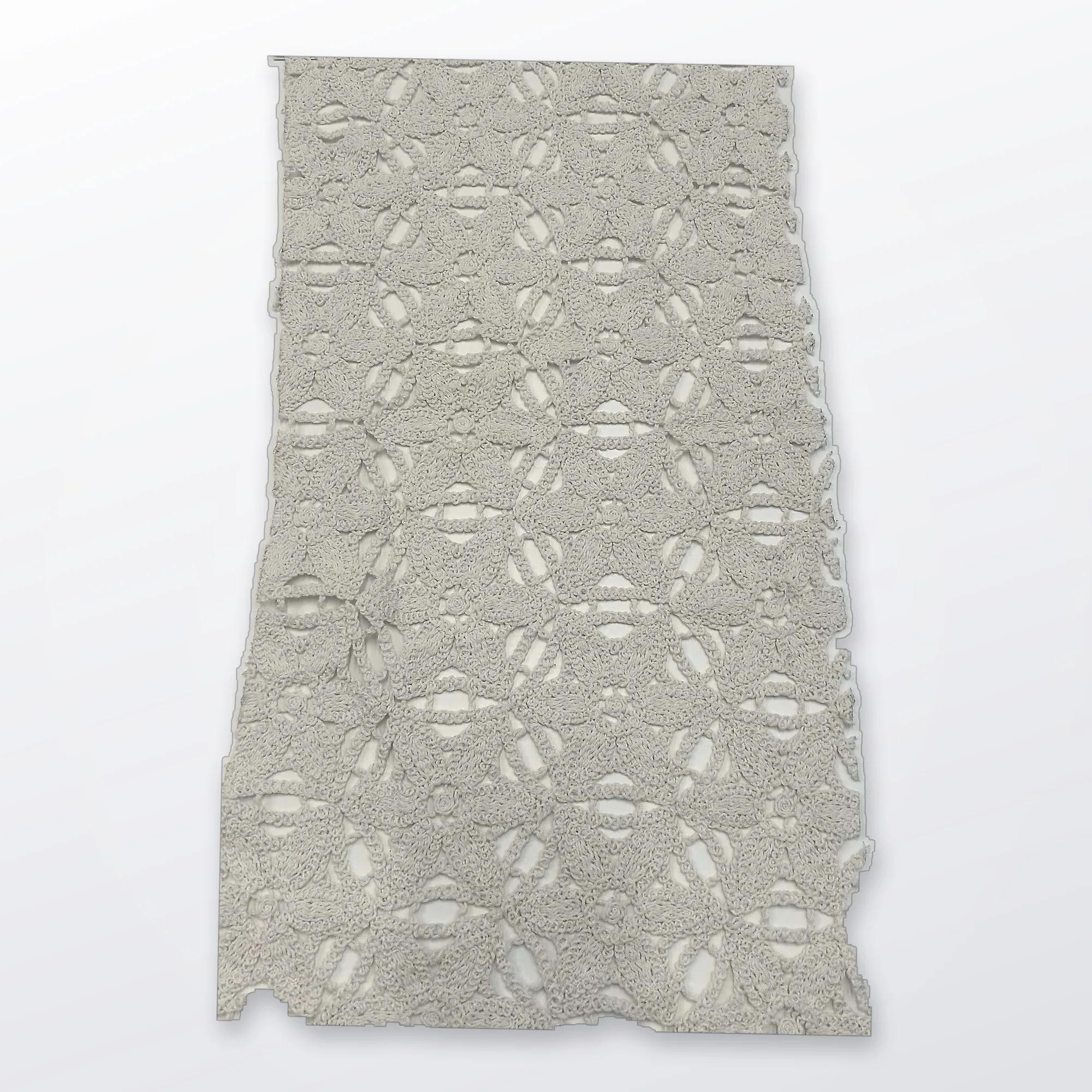 Tela Jacquard en Relieve Gris Claro