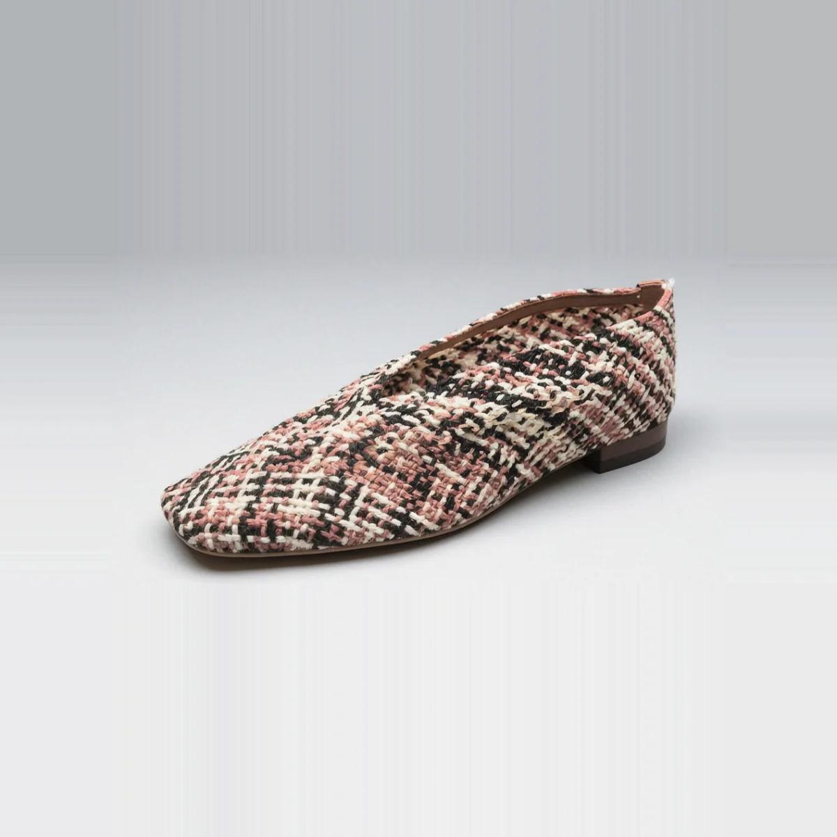 Tweed Multi-Color Pointed Toe Flat