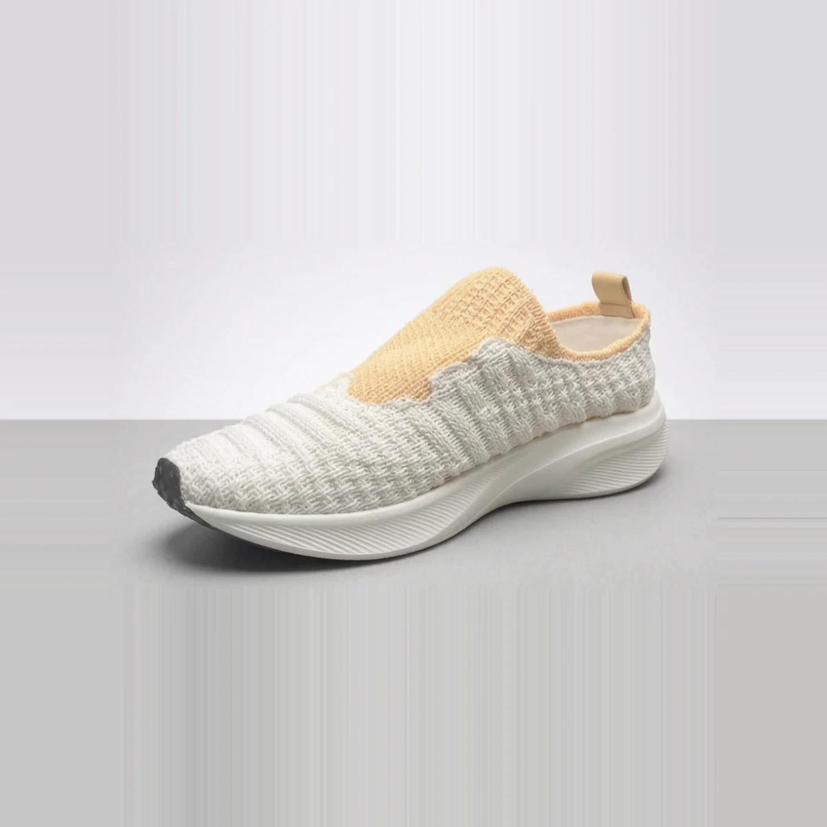 White Fly-Knit Sock Sneaker