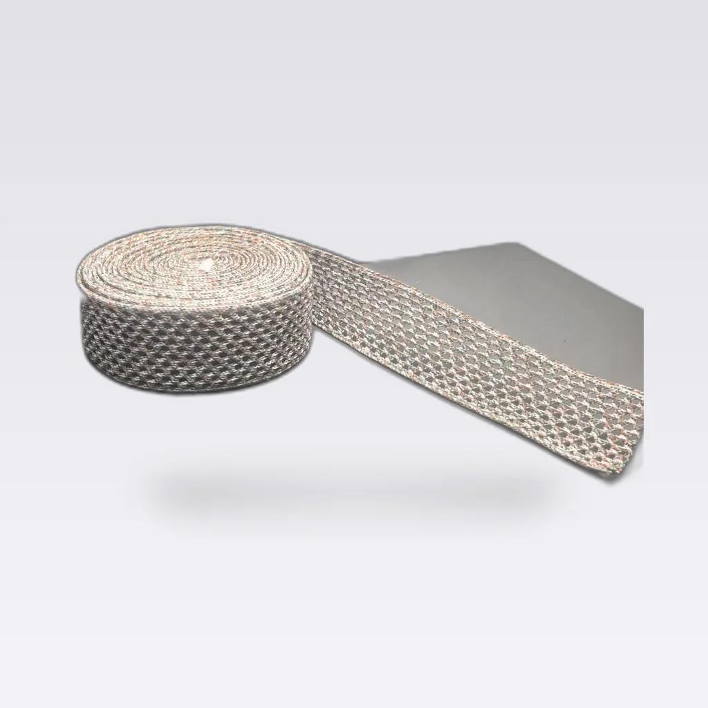 Beige Silver Edge Binding Tape