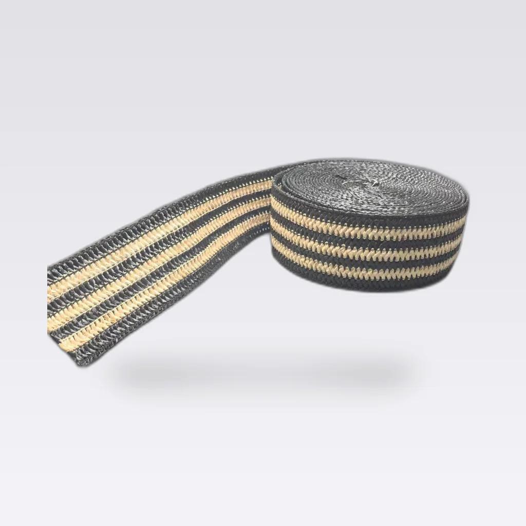 Black White Stripe Woven Tape