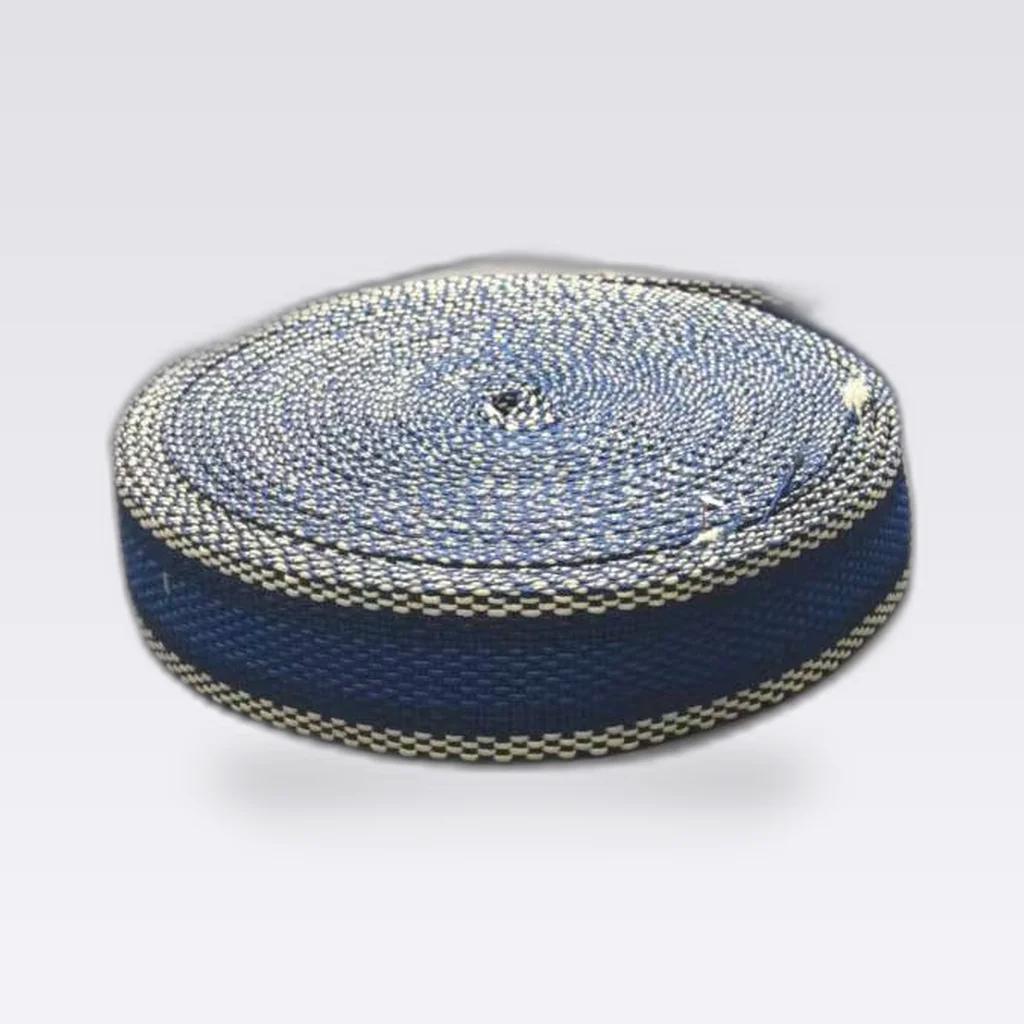 Deep Blue White Edge Woven Tape